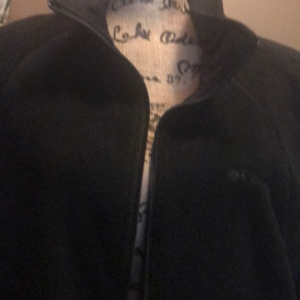Columbia Black Fleece Zip Up Vest - 3X